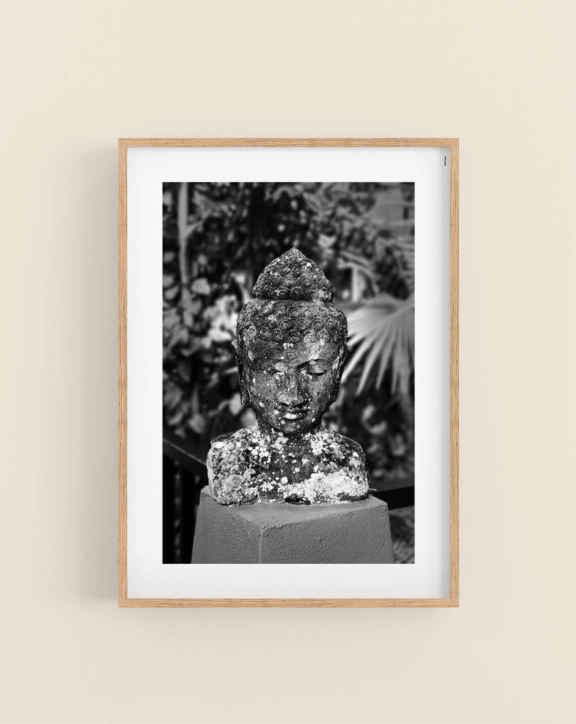 Bali Buddha (svart-hvitt)