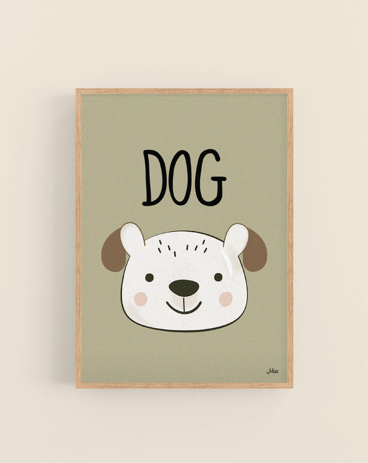 Dog On Orange plakat
