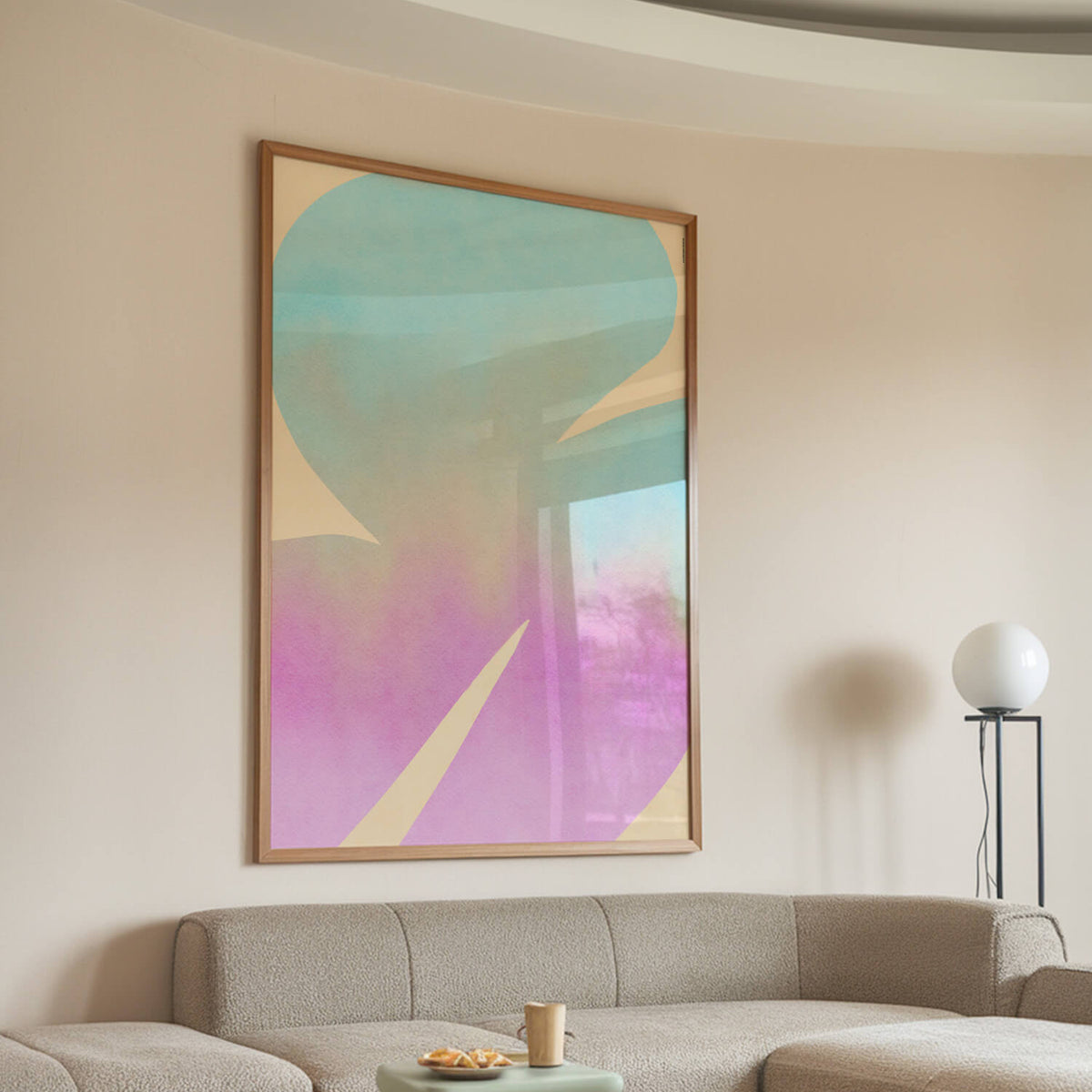 Form Blurple poster on the wall of a living room