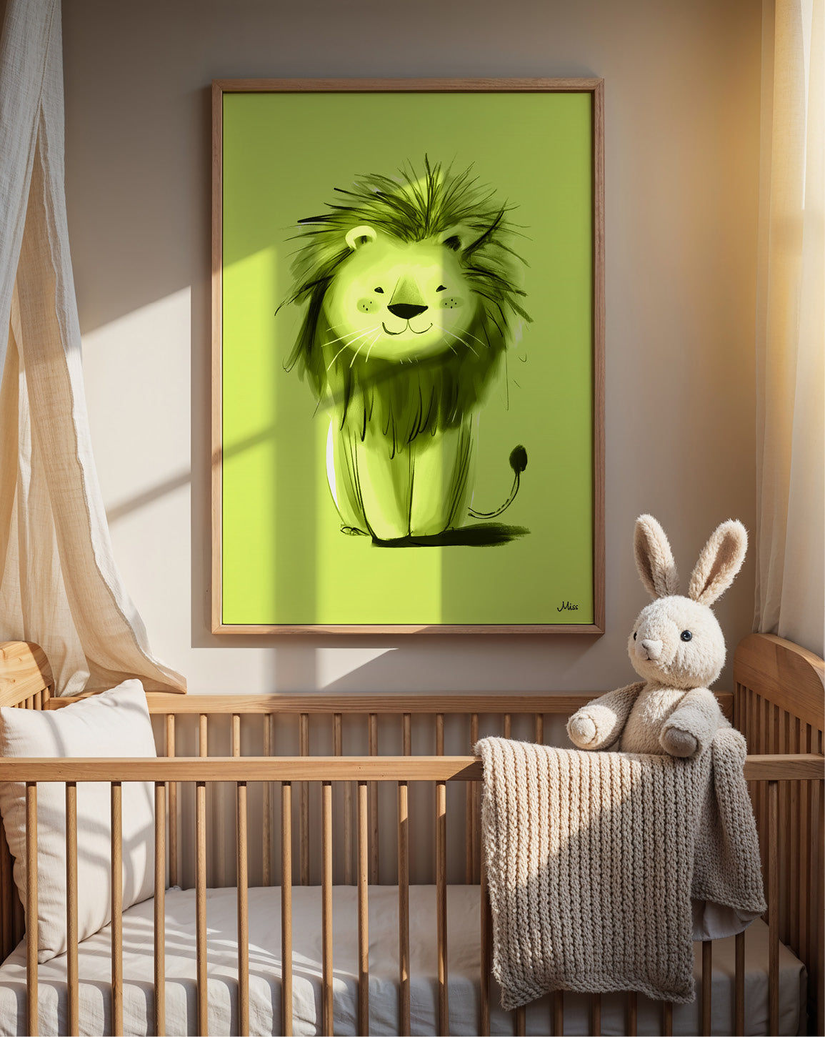 Green Lion plakat på barnerommet