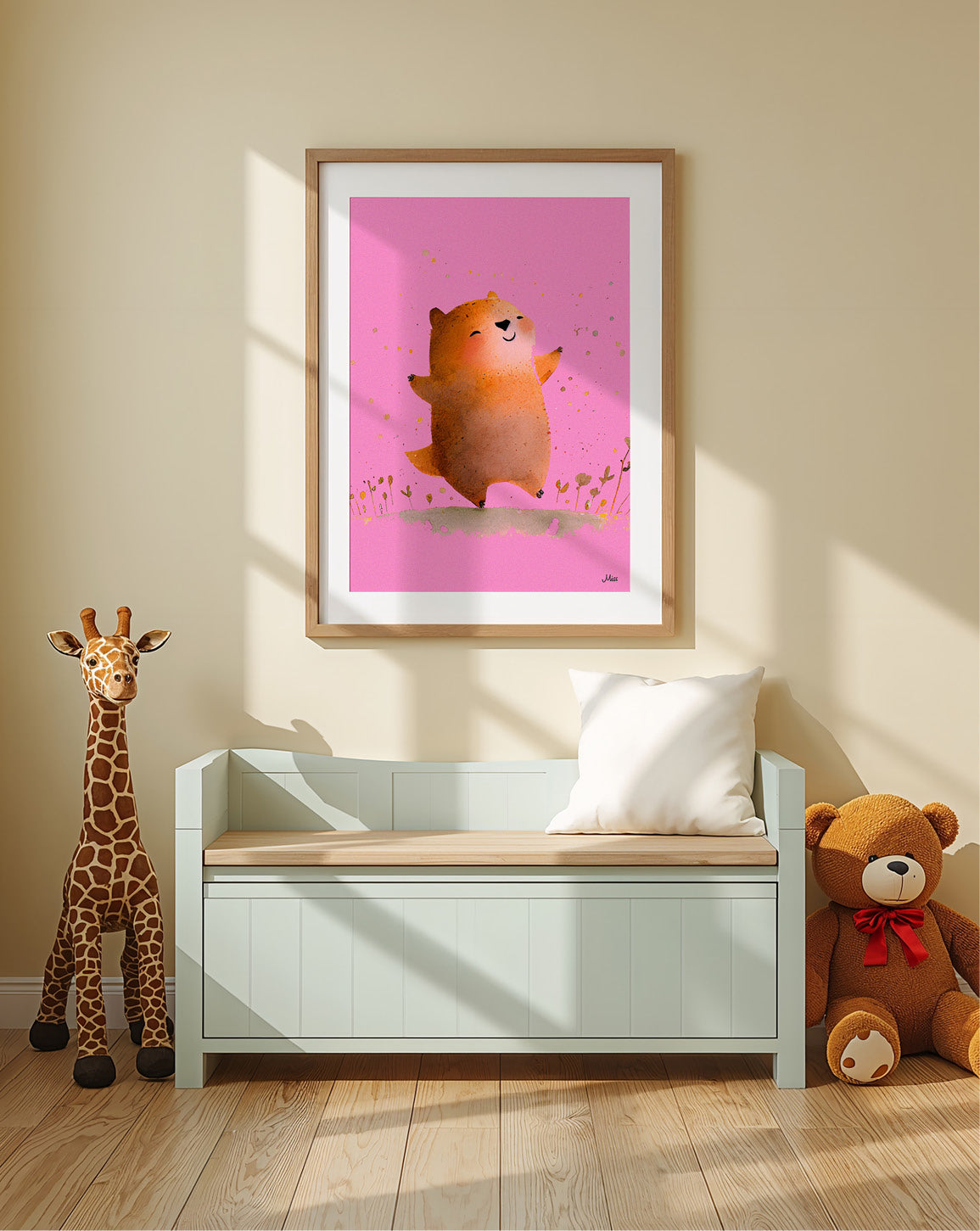 Happy Chipmunk plakat på barnerommet