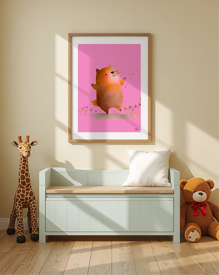 Happy Chipmunk plakat på barnerommet